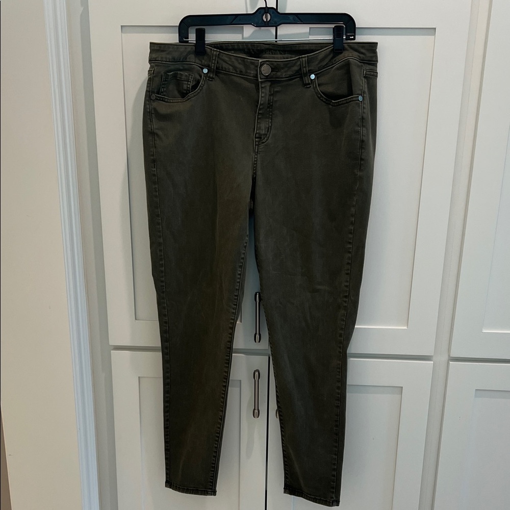 Lane Bryant Dark Olive Skinny Jeans
